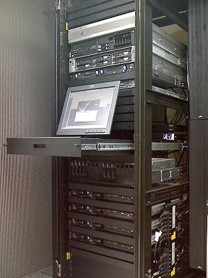 A typical server "rack", commonly se...